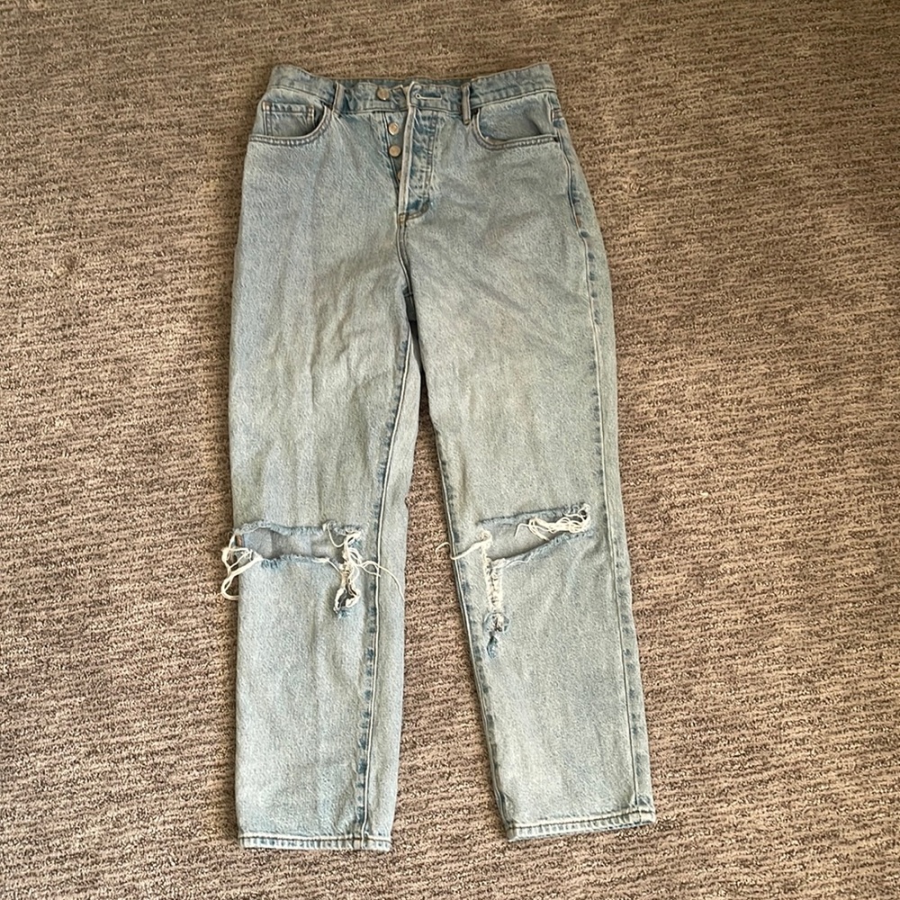 Light denim, PacSun, high-rise, straight jeans